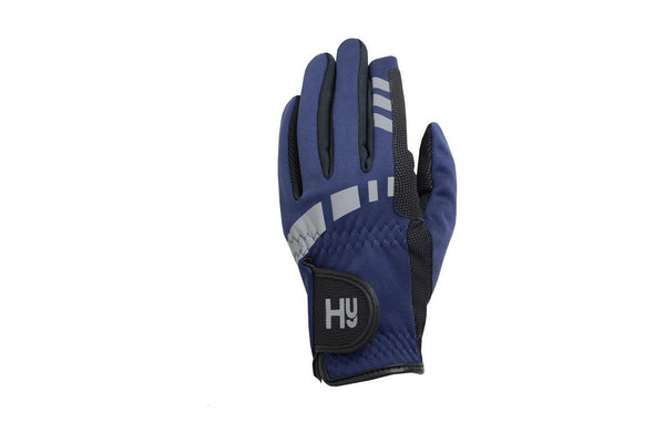 Hy5 Adults Extreme Reflective Softshell Riding Gloves (Navy) (XS)