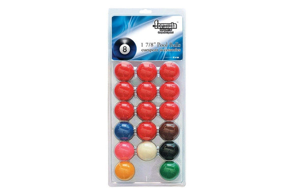 Formula Sports Standard Snooker Balls 1 7 8" Blister Set Pool Game Accessory