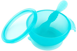 Bumkins: Jelly Silicone First Feeding Set - Blue Jelly