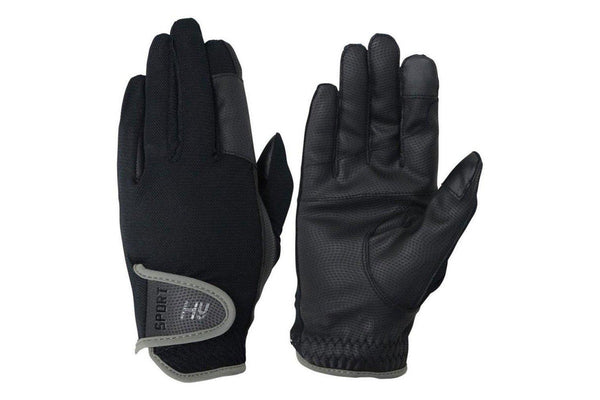 Hy5 Adults Sport Dynamic Lightweight Riding Gloves (Black/Charcoal Grey) (XS)