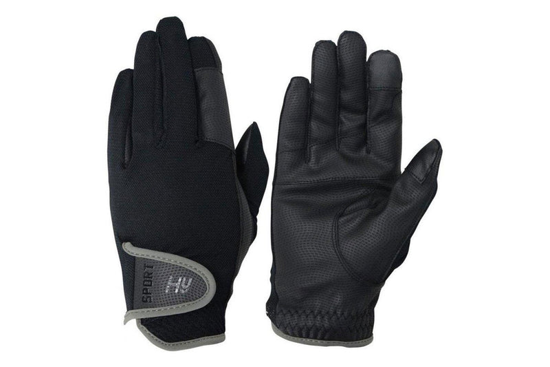 Hy5 Adults Sport Dynamic Lightweight Riding Gloves (Black/Charcoal Grey) (XL)