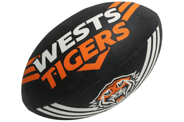 Steeden NRL Supporter Rugby League Ball - West Tigers - Size 5