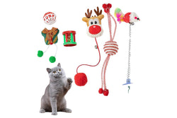 Christmas Theme Cat Toy Set Pet Interactive Toy Set Style 3