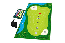 Chipping Golf Game Mat Set Golf Practice Mat Play Mat Indoor Outdoor Games Equipment (Size:Without Ground Stakes)