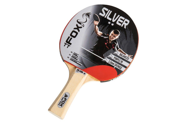 Fox TT Silver 2 Star Table Tennis Bat (Beige/Red) (One Size)