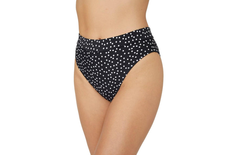 Gorgeous Womens/Ladies Spotted Mid Rise Bikini Bottoms (Monochrome) (20 UK)