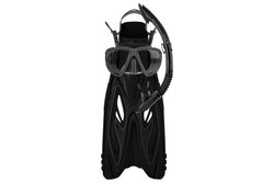 Mirage Rayzor Adult Mask, Snorkel & Fin Set - Black - S / M