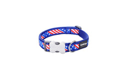 Dog Collar By Red Dingo Us Flag Blue