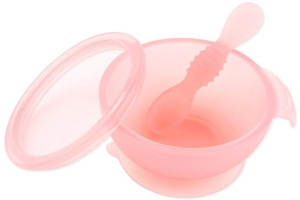 Bumkins: Jelly Silicone First Feeding Set - Pink Jelly