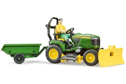 Bruder John Deere Lawn Tractor With Trailer And Gardener