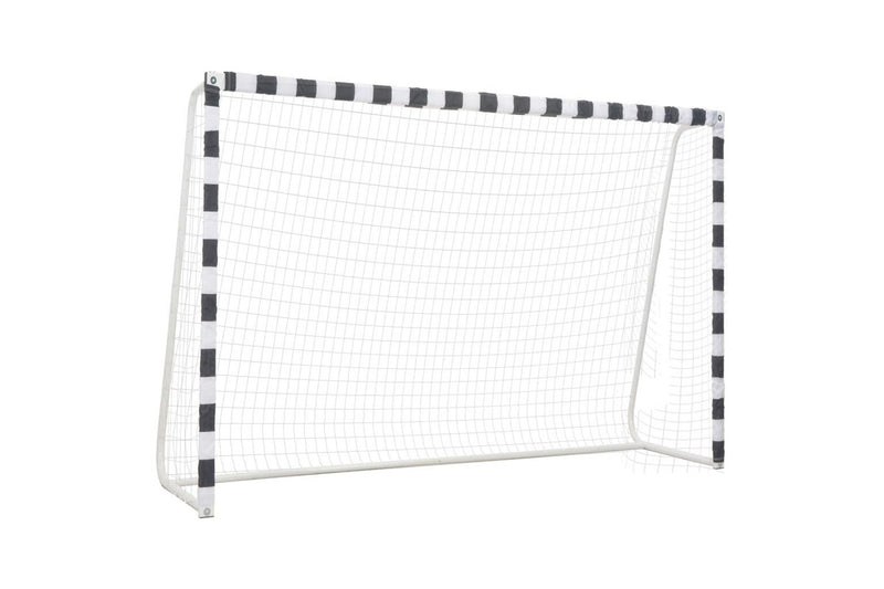 Soccer Goal 300X200x90 Cm Metal Black And White - One Size