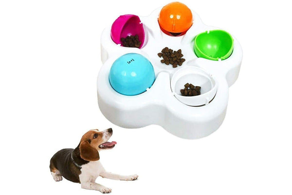 Durable Anti-slip Colourful Slow Feeding Treat Dog Puzzle Toy Improves Iq