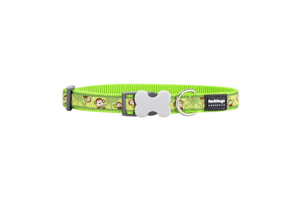 Dog Collar By Red Dingo Style Monkey Lime Green