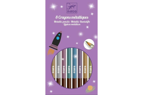 Djeco: Metallic Pencil Set (8pc)