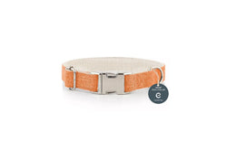 Natural Hemp & Cotton Dog Collar (Orange Burst) - One Size