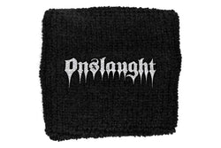 Onslaught Logo Embroidered Wristband (Black) (One Size)