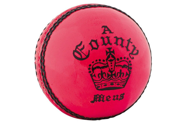 Readers Mens County Leather Crown Cricket Ball (Pink) (One Size)