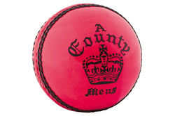 Readers Childrens/Kids County Leather Crown Cricket Ball (Pink) (One Size)