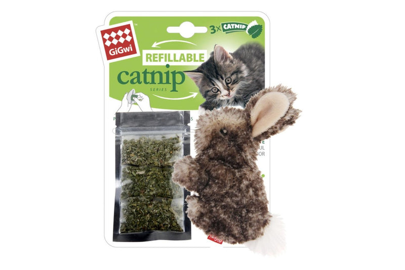 GiGwi: Catch & Scratch, Refillable Catnip Cat Toy - Natura Mouse