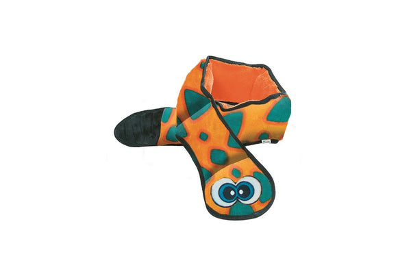 Outward Hound: Invincible Snake 6 Squeak - Orange/Blue