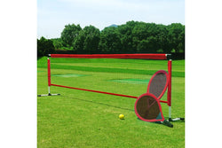 Garden Tennis Set with Plastic Pole & Net + 2 Jumbo Racket + 1 Ball