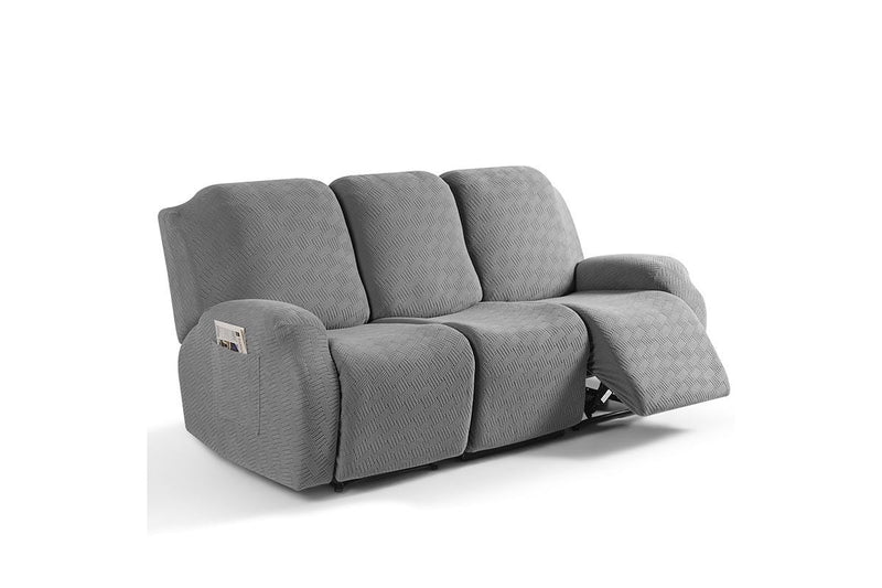 COMFEYA 3 Seater Recliner Covers for Recliner Chair - Gray