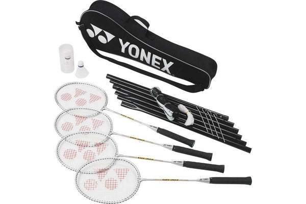 Yonex 4 Player Badminton Set (Black/White) (One Size)