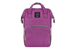 Large Capacity Mummy Diaper Bag Waterproof Backpack - Purple