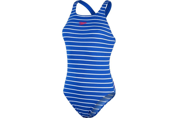 Speedo Womens/Ladies Medalist One Piece Swimsuit (Blue/White) (12 UK)