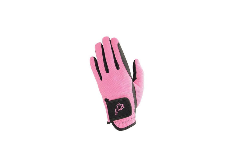 Hy5 Children/Kids Every Day Two Tone Riding Gloves (Black/Pink) (S)