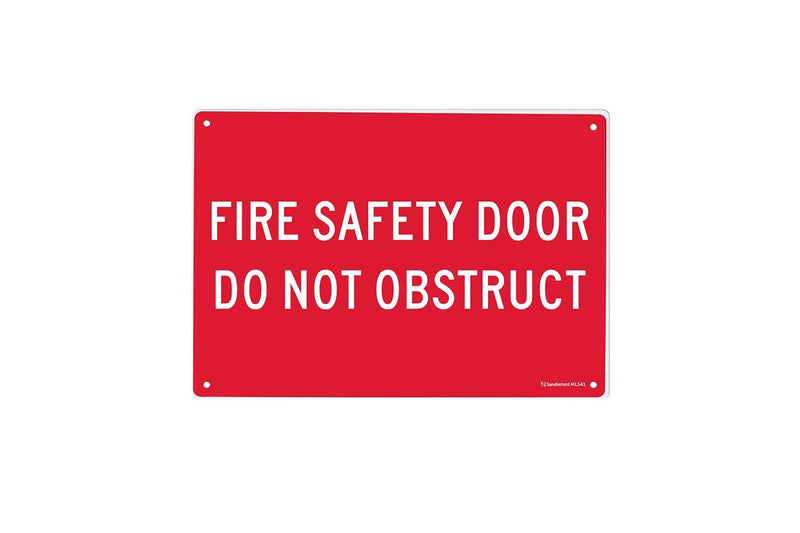 Fire Safety Door 450x300mm Safety Sign Polypropylene Wall Door Mountable