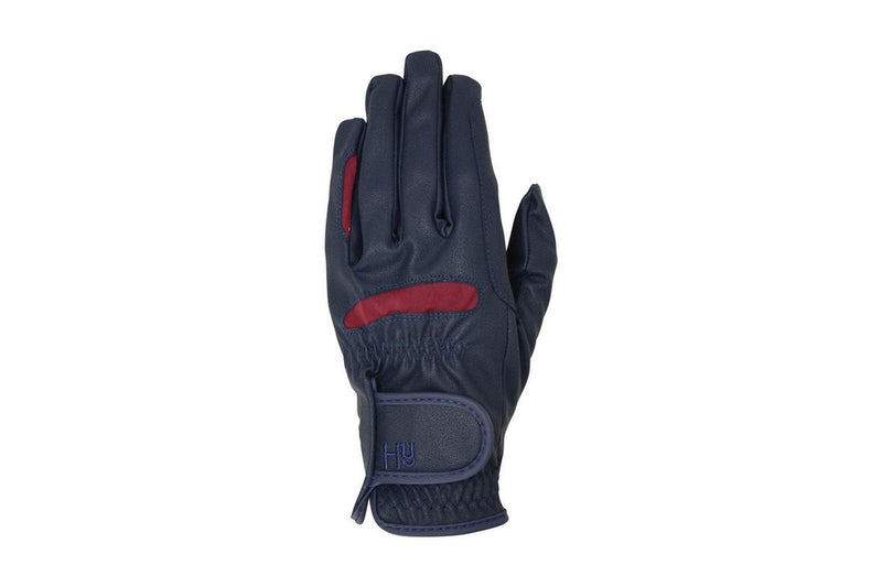 Hy5 Adults Lightweight Riding Gloves (Navy/Burgundy) (XL)