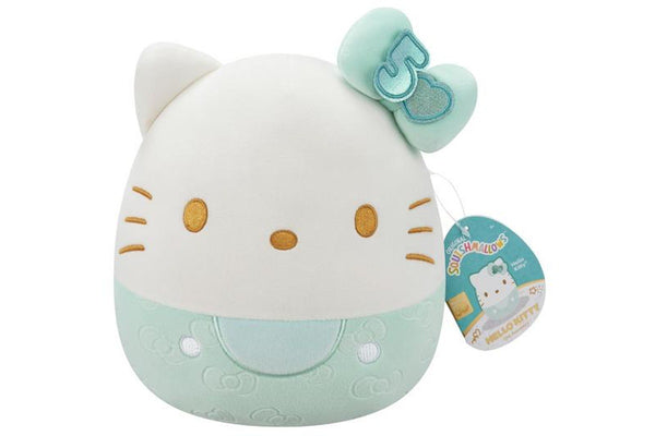 Squishmallows: Teal Hello Kitty (50th Anniversary) - 8" Saniro Plush