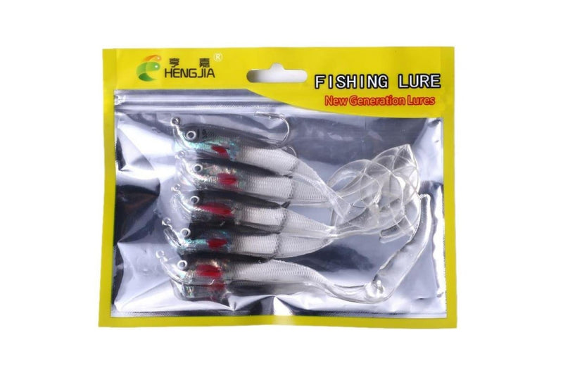 5 Piece 11cm/16g Soft Fish Lure Set For Sea Bass Fishing