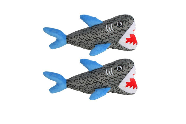 2x Pro Pet Max Shark Pet Plush Interactive Play Fun Toy Exciting for Pets 33cm