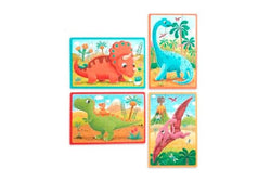 B. Wooden Puzzles in a Box - Dinosaurs (Set of 4)