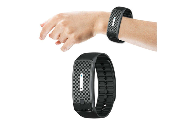 Ultrasonic Anti-Mosquito Repellent Bracelet Rechargeable Electronic Mosquito Wrist Band-Black