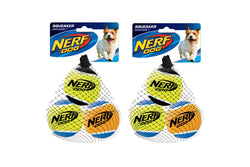 6x Nerf Dog 2.5" Squeak Tennis Balls Interactive Multi Catch Throw Squeak Toy