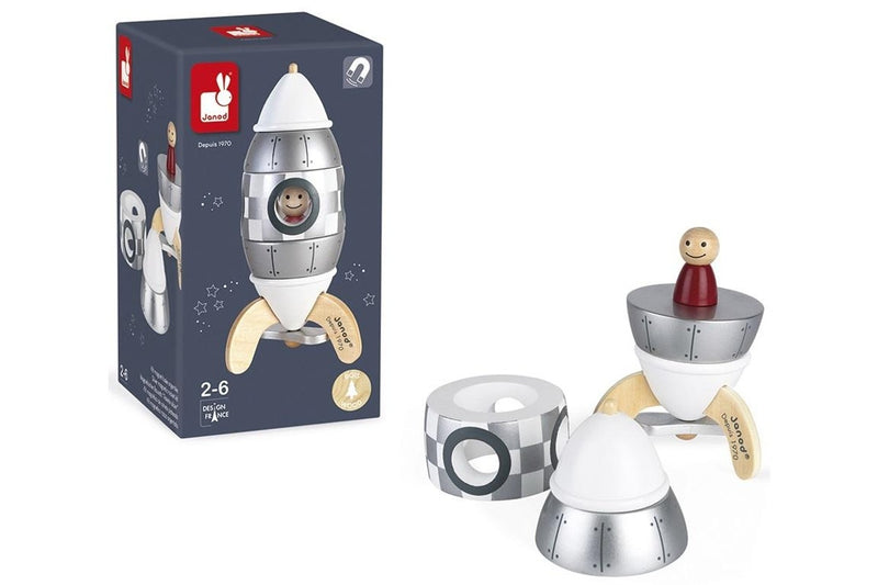 Janod: Silver Magnetic Rocket Kit