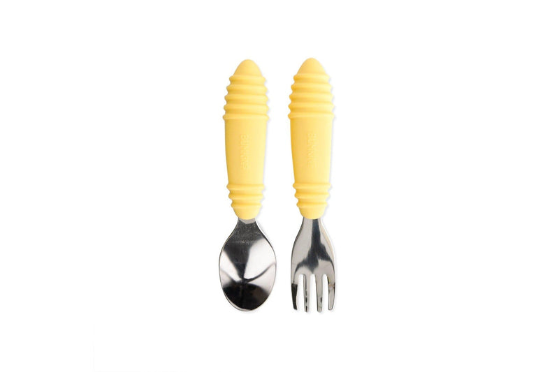 Bumkins: Spoon & Fork Set - Pineapple