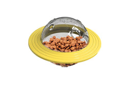 Ufo Flying Frisbee Feeder For Dogs Pet Toy - Yellow