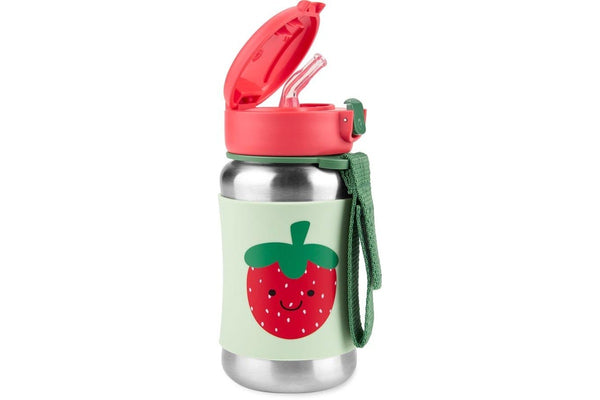 Skip Hop: Spark Style Stainless Steel Straw Bottle - Strawberry