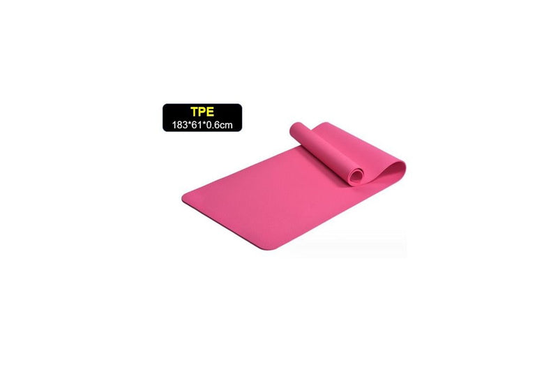 TPE 6mm PINK Yoga Mat Extra Thick Gym Mat Fitness Excise Rubber Mat