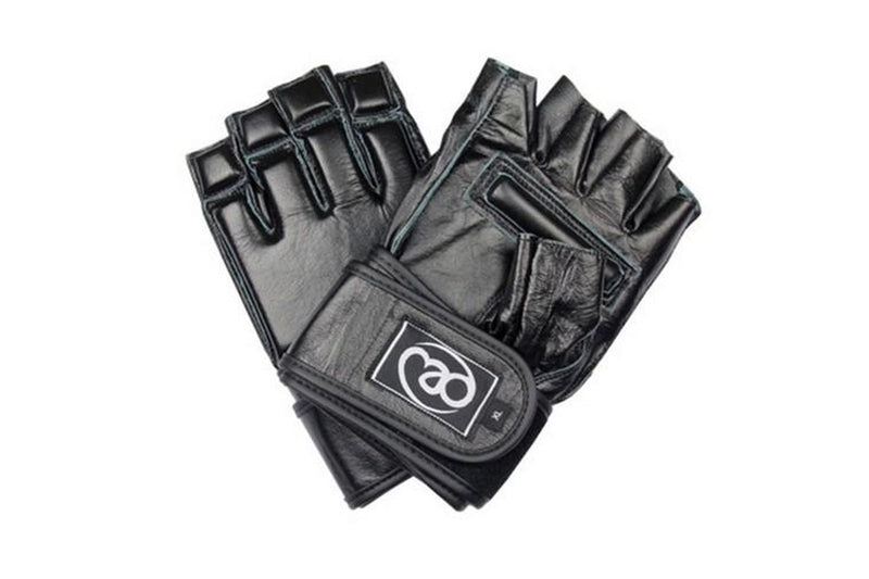 Boxing Mad Pro Grappling Leather Grappling Gloves (Black) (XL)