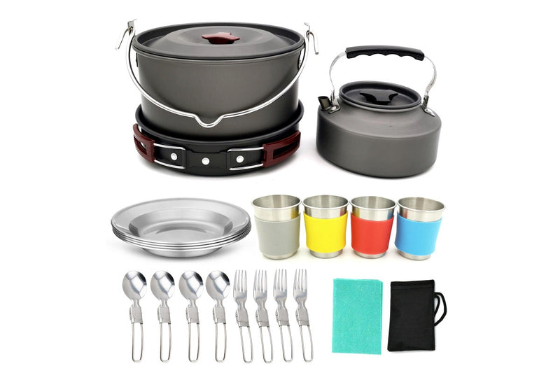 Outdoor Camping Kitchen Cooking Set (19 Piece)