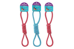 3x Paws & Claws 31cm 41cm 48cm Knotted Woven Rope Tuggers Dog Toy Assorted