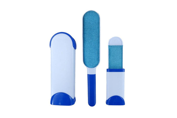 Petswol: Double-Sided Pet Hair And Lint Removal Brush - Blue (Set of 2)