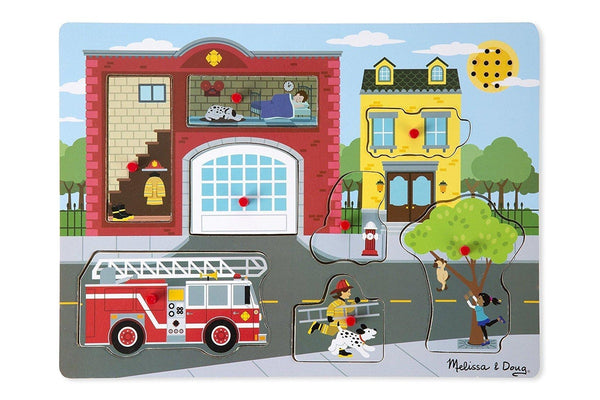 Melissa & Doug: Around the Fire Station - Sound Puzzle