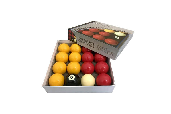 Formula Sports Profesional Casino Pool Balls 2" Set 7 Red Yellow & 1 BLK WHT