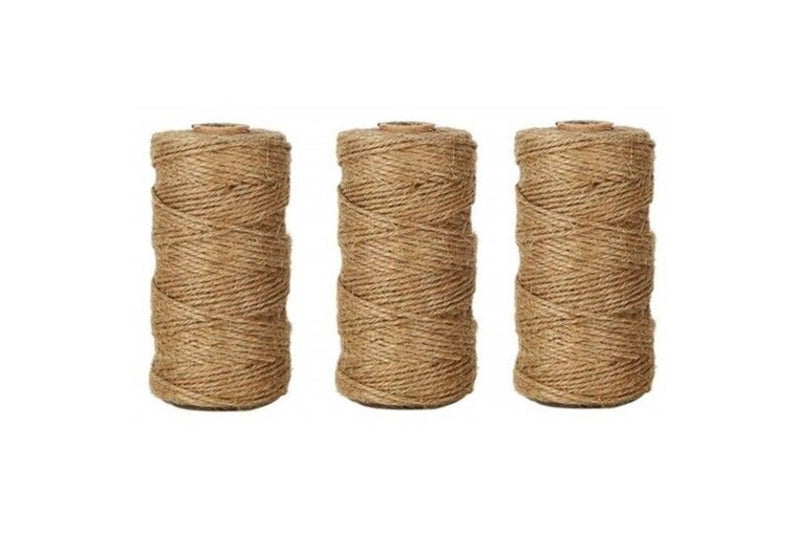 328 Feet Natural Jute Twine Best Arts Crafts Gift Durable Diy Hemp Rope Tan 3Pcs - Standard